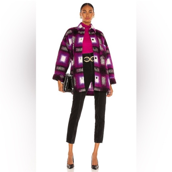 IRO Paris Harwel Plaid Shirt Jacket - Oversized wool blend - Picture 14 of 14